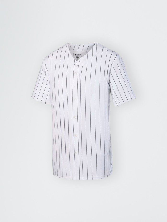 Adult Unisex Pinstripe Full-Button Jersey Thumbnail