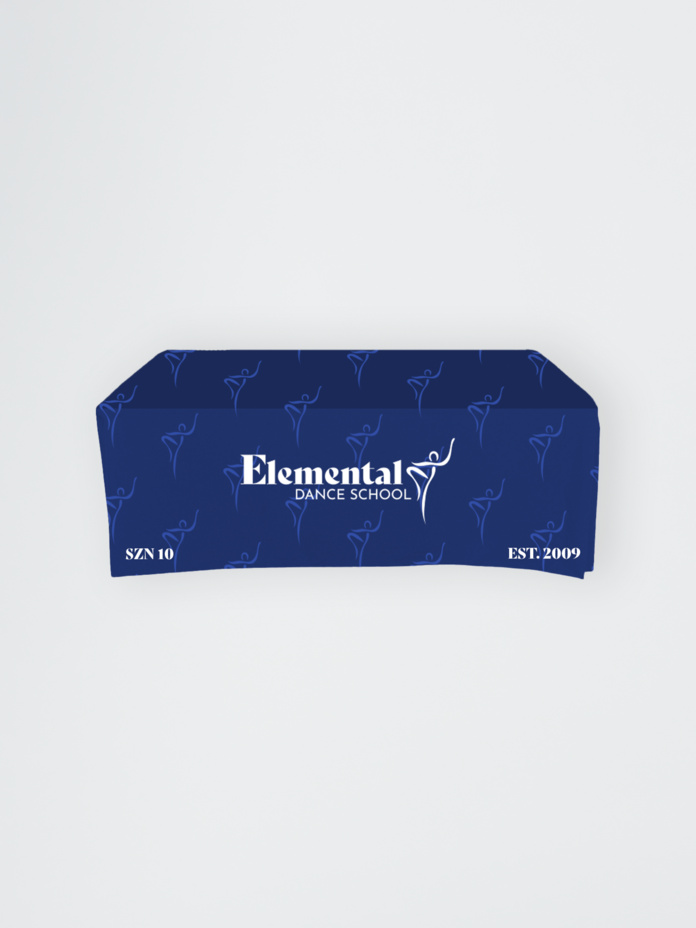 Full-Out Table Cloth - 8' table, Drape style, 4 sided, Closed Back Thumbnail