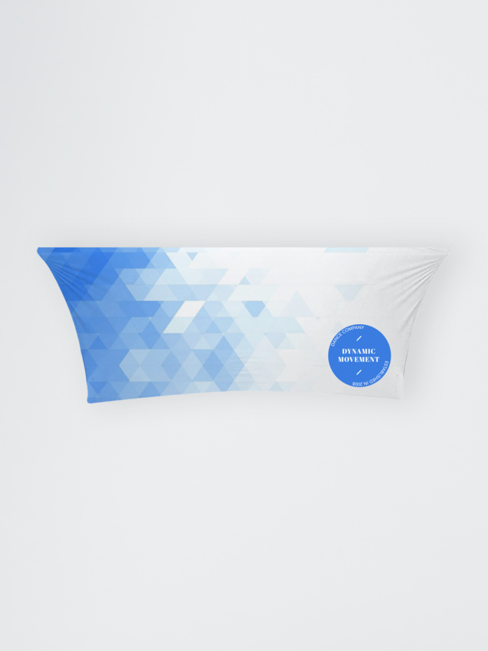 Full-Out Stretch Curved Fit Table Throw - 8ft table, 3 sided, Open Back Thumbnail