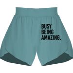 Ladies Flowy Overlay Shorts Thumbnail