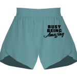 Ladies Flowy Overlay Shorts Thumbnail