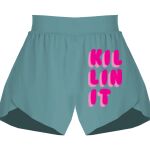 Ladies Flowy Overlay Shorts Thumbnail